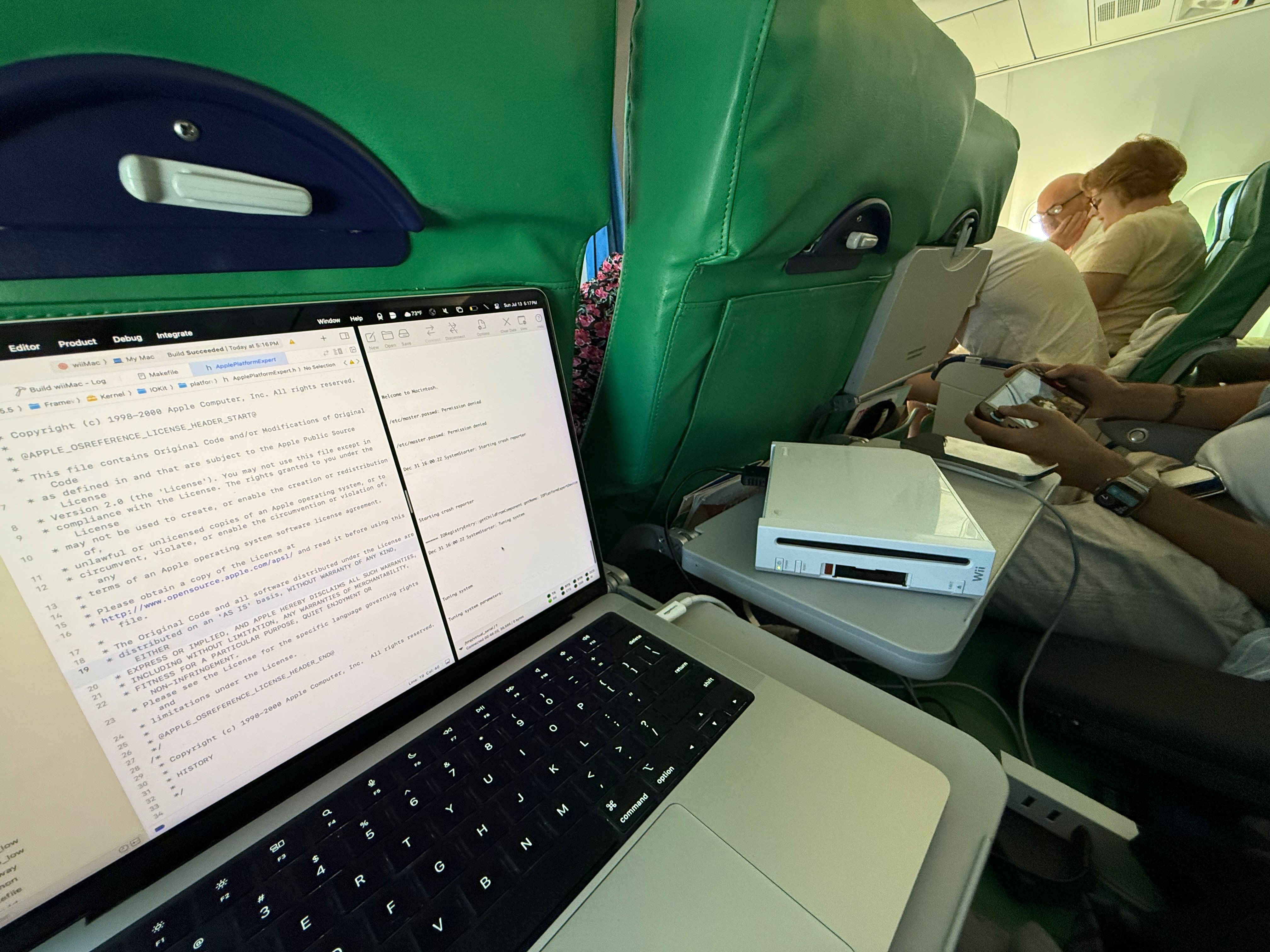 Booting to “Tuning system" while traveling on a plane