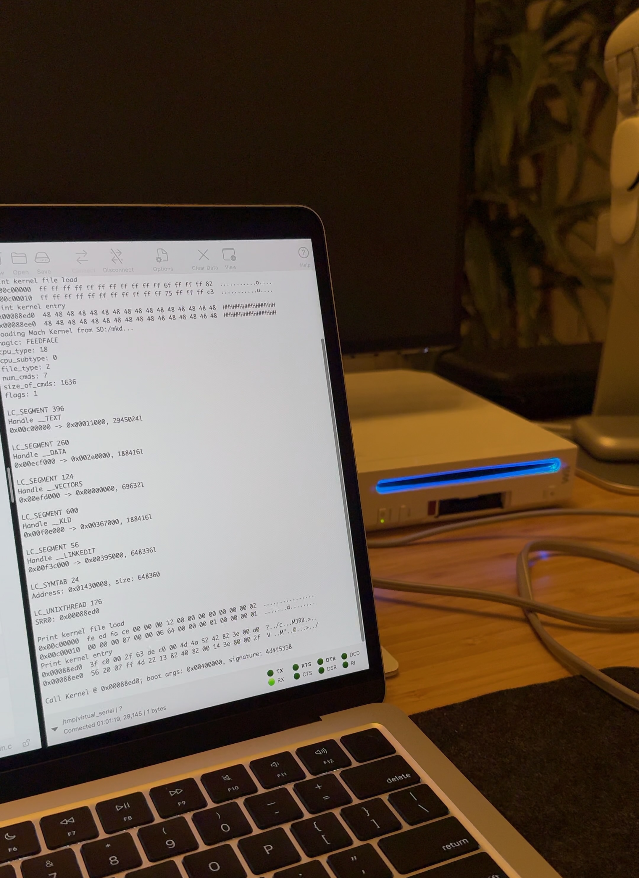 LED blink after calling kernel